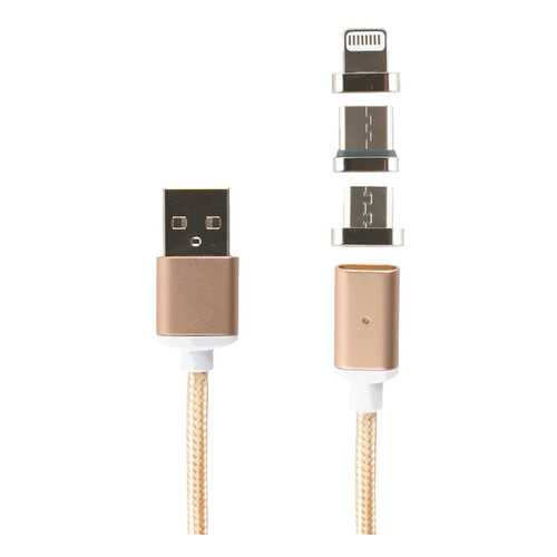 Кабель Red Line USB - Type-C/8-pin/micro USB 3в1 neylon, Gold в Билайн