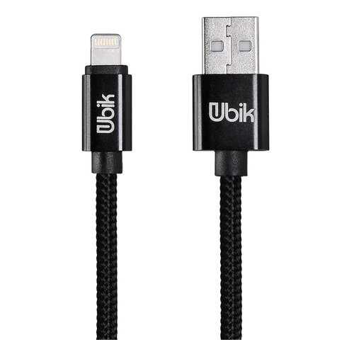 Кабель Ubik USB - Lightning UL09 1м 3A Black в Билайн