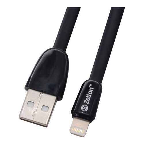 Кабель Zetton Lightning 1м Black (ZTUSBFGTBKA8) в Билайн