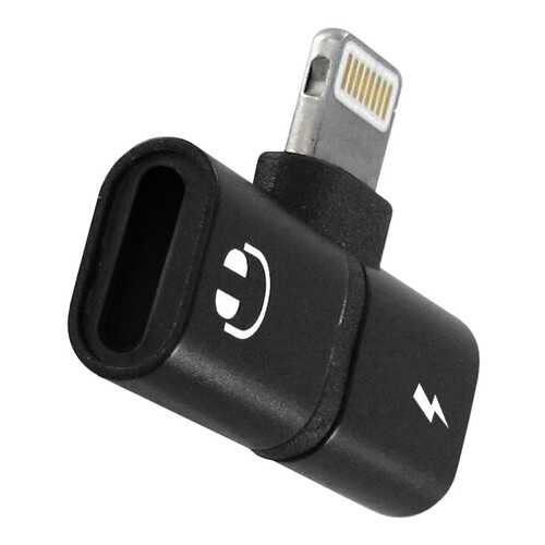 Переходник Krutoff Lightning - Lightning Charging+Lightning EarPods (black) в Билайн