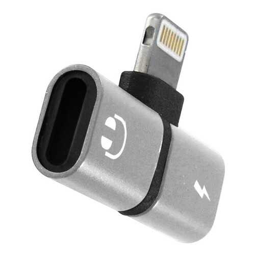 Переходник Krutoff Lightning - Lightning Charging+Lightning EarPods (silver) в Билайн