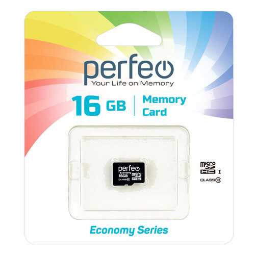Карта памяти Perfeo microSD 16GB High-Capacity (Class 10) без адаптера economy series в Билайн