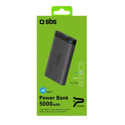 Внешний аккумулятор SBS с дисплеем 5000 mAh Black в Билайн