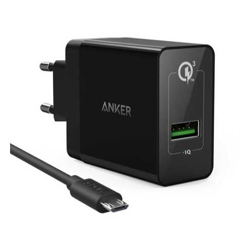 Сетевое зарядное устройство Anker PowerPort 1 USB 2A Black в Билайн