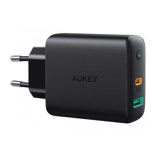 Сетевое зарядное устройство Aukey Dual-Port 30W PD Wall Charger with Dynamic Detect Black в Билайн