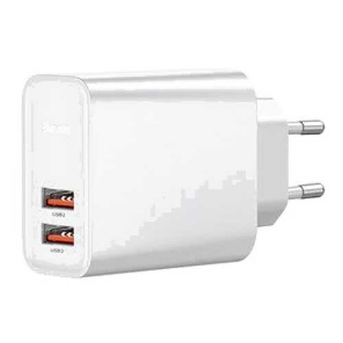 Сетевое зарядное устройство Baseus Speed Dual QC3.0 Quick charger USB+USB 30W White в Билайн