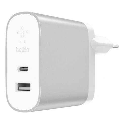 Сетевое зарядное устройство Belkin USB-C 27Вт, USB 12Вт, серебряный в Билайн