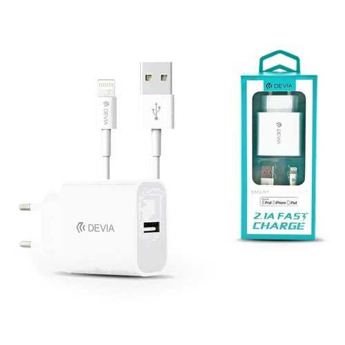 Сетевое зарядное устройство Devia Lightning Smart Charger Suit 10W White в Билайн
