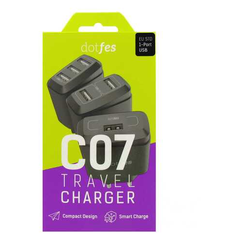 Сетевое зарядное устройство Dotfes C07 1 USB 2,1A Black в Билайн