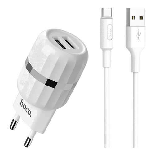 Сетевое зарядное устройство Hoco C41Ai 2 USB 2,4A White в Билайн