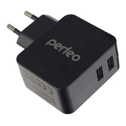 Сетевое зарядное устройство Perfeo с разъемом 2xUSB, 3.4А, черный, CUBE 2 (PF_A4133) в Билайн