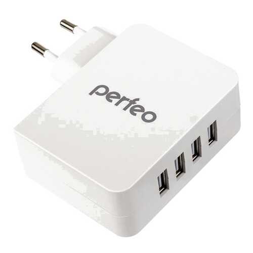 Сетевое зарядное устройство Perfeo с разъемом 4xUSB, 4.9А, белый, CUBE 4 (PF_A4136) в Билайн