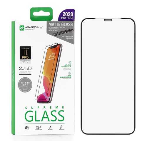 Защитное стекло AMAZINGthing Full Glue Anti-Glare Black 0.3mm для Apple iPhone X в Билайн