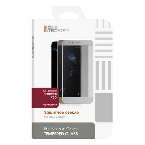 Защитное стекло InterStep для Huawei P30 Black в Билайн