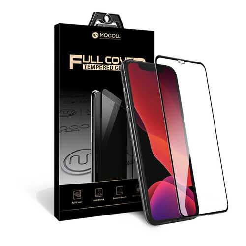 Защитное стекло MOCOLL 2.5D для iPhone 11 PRO / XS / X Черное (Серия Storm) в Билайн