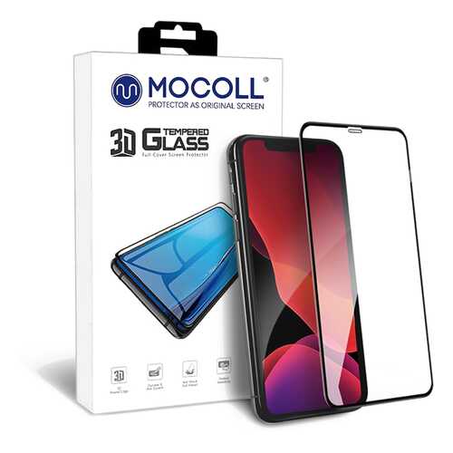 Защитное стекло MOCOLL 3D MIX для iPhone 11 / XR Черное (Серия Pearl) в Билайн