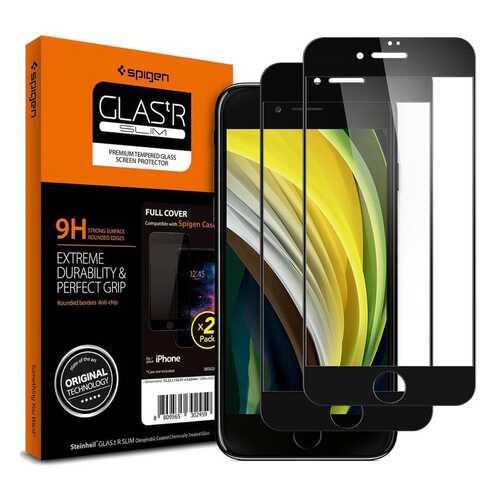 Защитное стекло Spigen Glas.tR Slim Full Cover (AGL01315) для iPhone 7/8/SE 2020 (Black) в Билайн