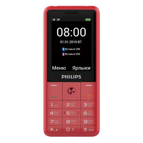 Мобильный телефон Philips Xenium E169 Red в Билайн