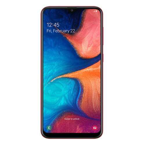 Смартфон Samsung Galaxy A20 32Gb Red (SM-A205F) в Билайн